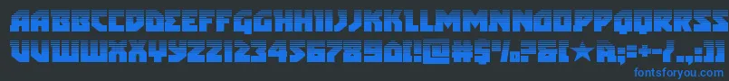 arcticguardianhalf-Schriftart – Blaue Schriften auf schwarzem Hintergrund
