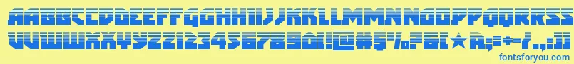 Шрифт arcticguardianhalf – синие шрифты на жёлтом фоне