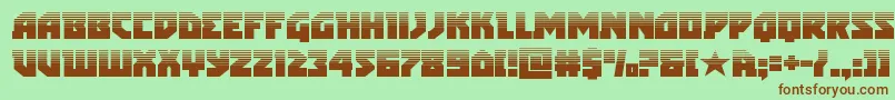 arcticguardianhalf Font – Brown Fonts on Green Background