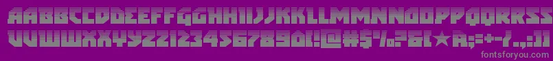 arcticguardianhalf-Schriftart – Graue Schriften auf violettem Hintergrund