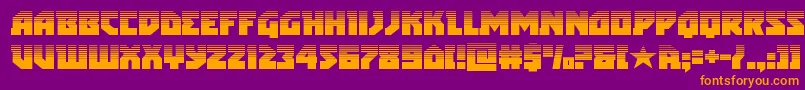 arcticguardianhalf-fontti – oranssit fontit violetilla taustalla