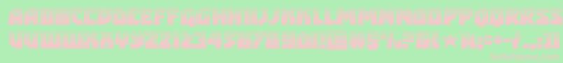 Fonte arcticguardianhalf – fontes rosa em um fundo verde