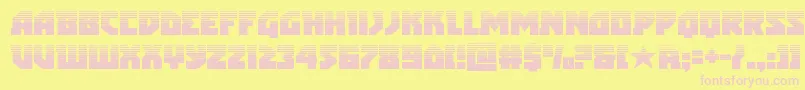 arcticguardianhalf-fontti – vaaleanpunaiset fontit keltaisella taustalla