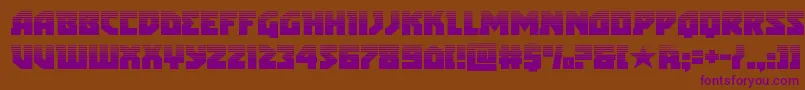 arcticguardianhalf-Schriftart – Violette Schriften auf braunem Hintergrund