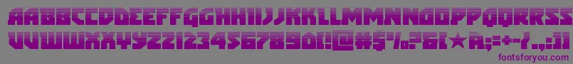 arcticguardianhalf-Schriftart – Violette Schriften auf grauem Hintergrund