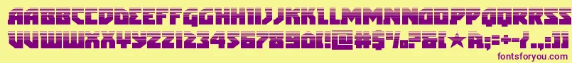 Шрифт arcticguardianhalf – фиолетовые шрифты на жёлтом фоне