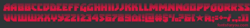 Czcionka arcticguardianhalf – czerwone czcionki na czarnym tle