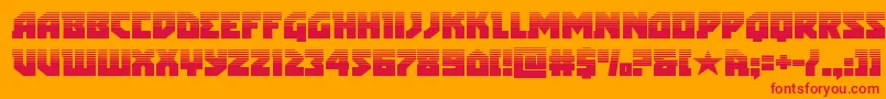 arcticguardianhalf Font – Red Fonts on Orange Background