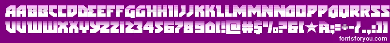 arcticguardianhalf-Schriftart – Weiße Schriften auf violettem Hintergrund