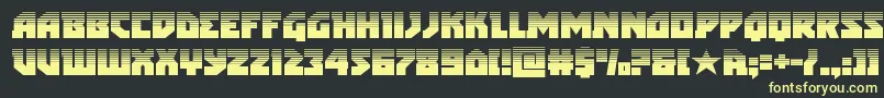 arcticguardianhalf-Schriftart – Gelbe Schriften auf schwarzem Hintergrund