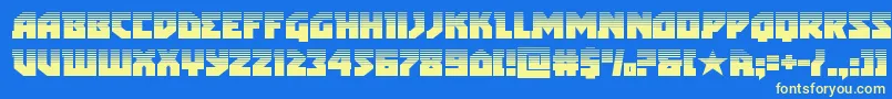 arcticguardianhalf Font – Yellow Fonts on Blue Background