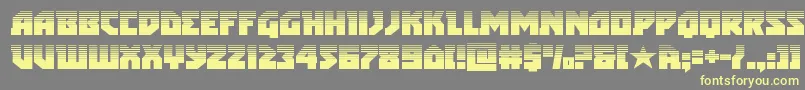 arcticguardianhalf-Schriftart – Gelbe Schriften auf grauem Hintergrund
