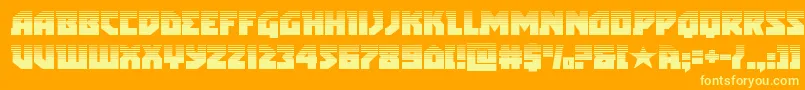 arcticguardianhalf Font – Yellow Fonts on Orange Background