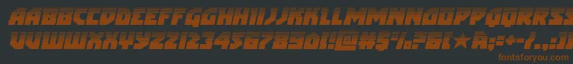 arcticguardianhalfital Font – Brown Fonts on Black Background