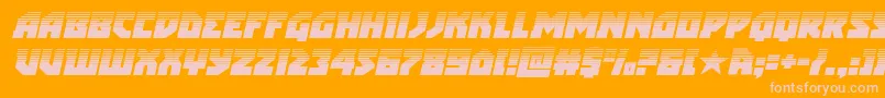 arcticguardianhalfital-Schriftart – Rosa Schriften auf orangefarbenem Hintergrund