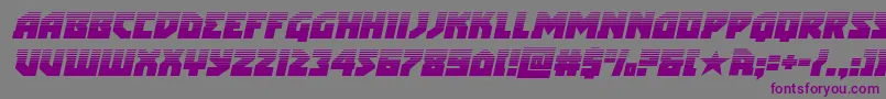 arcticguardianhalfital Font – Purple Fonts on Gray Background