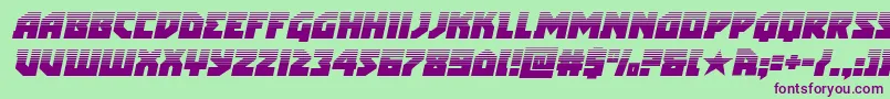 arcticguardianhalfital-Schriftart – Violette Schriften auf grünem Hintergrund