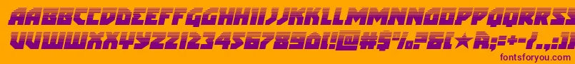 arcticguardianhalfital Font – Purple Fonts on Orange Background