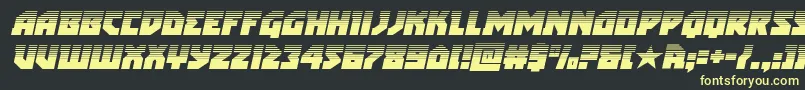 arcticguardianhalfital Font – Yellow Fonts on Black Background