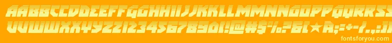 arcticguardianhalfital Font – Yellow Fonts on Orange Background