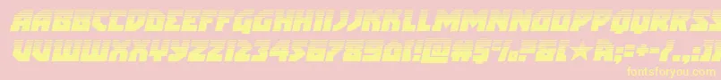 arcticguardianhalfital-Schriftart – Gelbe Schriften auf rosa Hintergrund