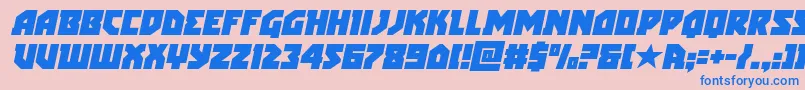 arcticguardianital Font – Blue Fonts on Pink Background