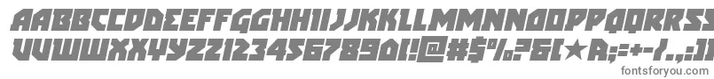 フォントarcticguardianital – 白い背景に灰色の文字