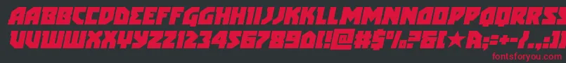 arcticguardianital Font – Red Fonts on Black Background