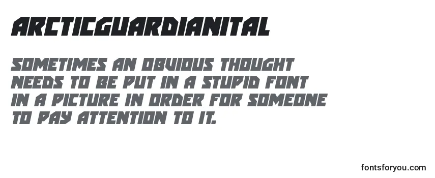 Arcticguardianital Font