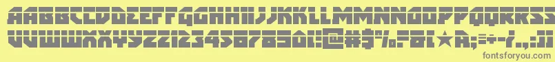 arcticguardianlaser Font – Gray Fonts on Yellow Background