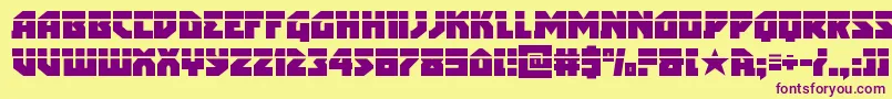 arcticguardianlaser Font – Purple Fonts on Yellow Background