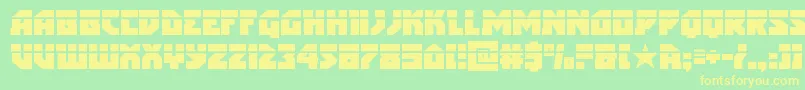 arcticguardianlaser Font – Yellow Fonts on Green Background