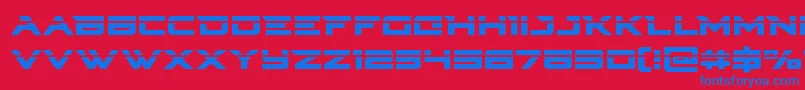 Cyberdynelaser Font – Blue Fonts on Red Background