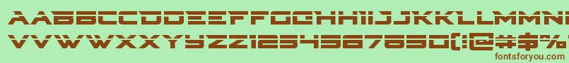 Cyberdynelaser Font – Brown Fonts on Green Background