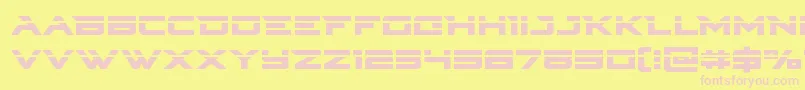 Cyberdynelaser Font – Pink Fonts on Yellow Background