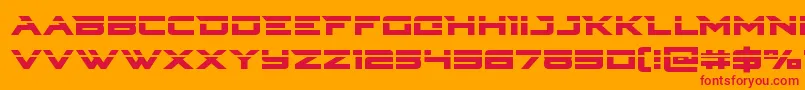 フォントCyberdynelaser – オレンジの背景に赤い文字