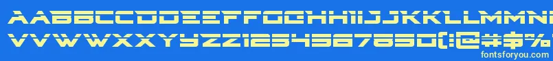 Cyberdynelaser Font – Yellow Fonts on Blue Background