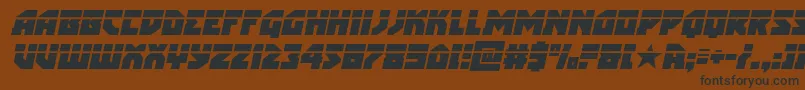 arcticguardianlaserital Font – Black Fonts on Brown Background