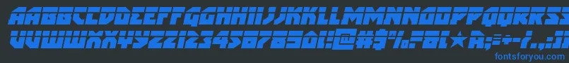 arcticguardianlaserital Font – Blue Fonts on Black Background