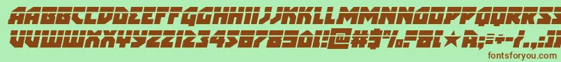 arcticguardianlaserital Font – Brown Fonts on Green Background