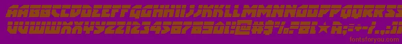 arcticguardianlaserital Font – Brown Fonts on Purple Background