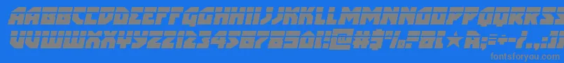 arcticguardianlaserital Font – Gray Fonts on Blue Background