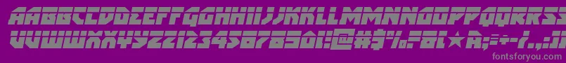 arcticguardianlaserital Font – Gray Fonts on Purple Background