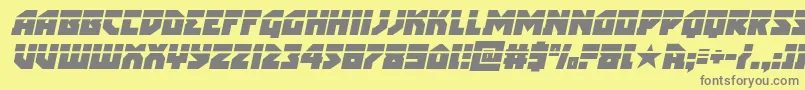 arcticguardianlaserital Font – Gray Fonts on Yellow Background