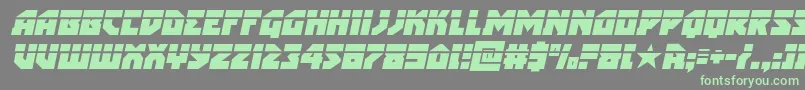 arcticguardianlaserital Font – Green Fonts on Gray Background