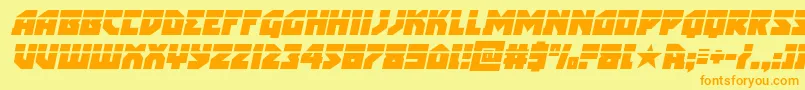 arcticguardianlaserital Font – Orange Fonts on Yellow Background