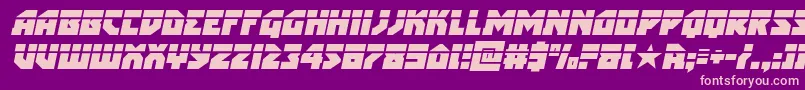 arcticguardianlaserital Font – Pink Fonts on Purple Background