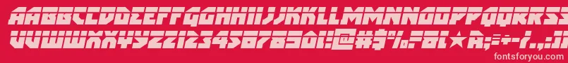 arcticguardianlaserital Font – Pink Fonts on Red Background