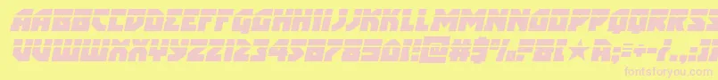 arcticguardianlaserital Font – Pink Fonts on Yellow Background