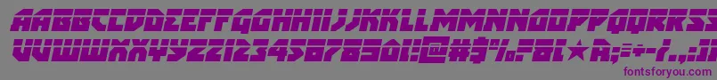 arcticguardianlaserital Font – Purple Fonts on Gray Background